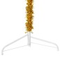 vidaXL Medio árbol de Navidad artificial con soporte dorado 240 cm vidaXL Medio árbol de Navidad artificial con soporte dorado 240 cm