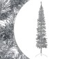 vidaXL Medio árbol de Navidad artificial con soporte plateado 240 cm vidaXL Medio árbol de Navidad artificial con soporte plateado 240 cm