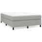 vidaXL Estructura de cama box spring tela gris claro 140x190 cm