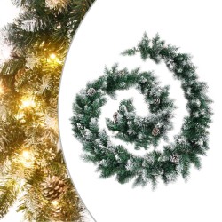 vidaXL Guirnalda de Navidad con luces LED PVC verde 2,7 m