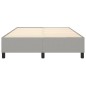 vidaXL Estructura de cama box spring tela gris claro 140x190 cm