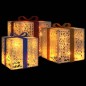 vidaXL Cajas de regalo Navidad iluminadas 3 uds 64 LEDs blanco cálido vidaXL Cajas de regalo Navidad iluminadas 3 uds 64 LEDs blanco cálido