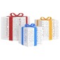 vidaXL Cajas de regalo Navidad iluminadas 3 uds 64 LEDs blanco cálido vidaXL Cajas de regalo Navidad iluminadas 3 uds 64 LEDs blanco cálido