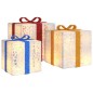 vidaXL Cajas de regalo Navidad iluminadas 3 uds 64 LEDs blanco cálido vidaXL Cajas de regalo Navidad iluminadas 3 uds 64 LEDs blanco cálido