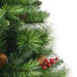 vidaXL Árbol de Navidad artificial con piñas y bayas 120 cm vidaXL Árbol de Navidad artificial con piñas y bayas 120 cm