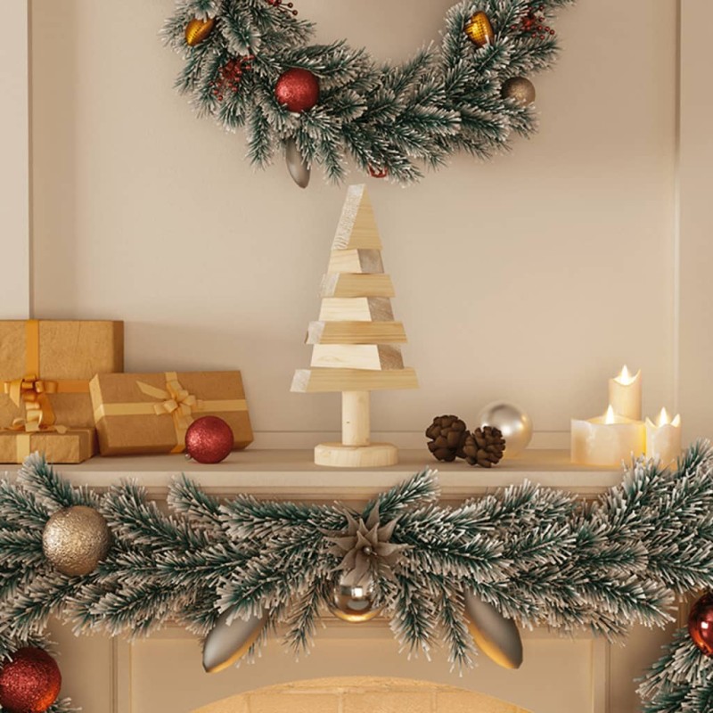 vidaXL Árboles de Navidad de madera 2 uds madera maciza pino 30 cm vidaXL Árboles de Navidad de madera 2 uds madera maciza pino 30 cm