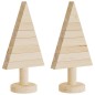 vidaXL Árboles de Navidad de madera 2 uds madera maciza pino 30 cm vidaXL Árboles de Navidad de madera 2 uds madera maciza pino 30 cm