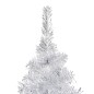 vidaXL Árbol de Navidad preiluminado con luces y bolas plateado 210 cm vidaXL Árbol de Navidad preiluminado con luces y bolas plateado 210 cm