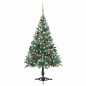 vidaXL Árbol de Navidad helado con luces LED, bolas y piñas 150 cm vidaXL Árbol de Navidad helado con luces LED, bolas y piñas 150 cm