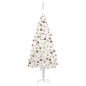 vidaXL Árbol de Navidad preiluminado con luces y bolas blanco 210 cm vidaXL Árbol de Navidad preiluminado con luces y bolas blanco 210 cm