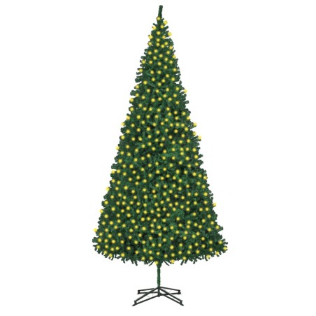 vidaXL Árbol de Navidad artificial preiluminado con luces verde 500 cm