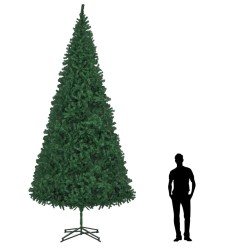 vidaXL Árbol de Navidad artificial preiluminado con luces verde 500 cm