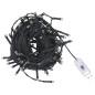 vidaXL Guirnalda navideña con LED y nieve 5 m PVC verde vidaXL Guirnalda navideña con LED y nieve 5 m PVC verde