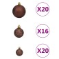 vidaXL Árbol de Navidad preiluminado con luces y bolas blanco 400 cm