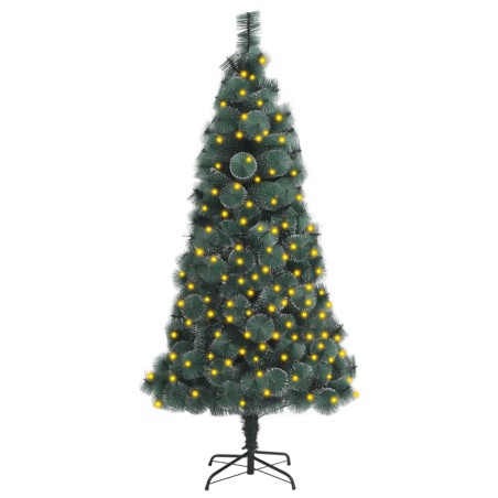 vidaXL Árbol de Navidad artificial con luces PVC&PE verde 150 cm