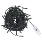 vidaXL Guirnalda navideña con LED y nieve 20 m PVC verde vidaXL Guirnalda navideña con LED y nieve 20 m PVC verde