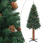 vidaXL Árbol de Navidad delgado con luces y bolas verde 210 cm vidaXL Árbol de Navidad delgado con luces y bolas verde 210 cm