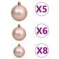 vidaXL Árbol de Navidad delgado con luces y bolas verde 210 cm vidaXL Árbol de Navidad delgado con luces y bolas verde 210 cm