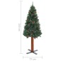 vidaXL Árbol de Navidad delgado con luces y bolas verde 210 cm vidaXL Árbol de Navidad delgado con luces y bolas verde 210 cm