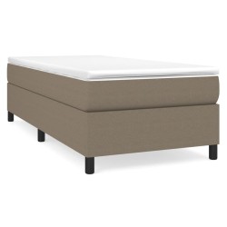vidaXL Estructura de cama box spring tela gris taupe 100x200 cm