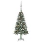 vidaXL Árbol de Navidad preiluminado con luces, bolas y piñas 150 cm vidaXL Árbol de Navidad preiluminado con luces, bolas y piñas 150 cm