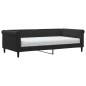 vidaXL Sofá cama con colchón terciopelo negro 100x200 cm vidaXL Sofá cama con colchón terciopelo negro 100x200 cm
