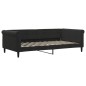 vidaXL Sofá cama con colchón terciopelo negro 100x200 cm vidaXL Sofá cama con colchón terciopelo negro 100x200 cm