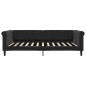 vidaXL Sofá cama con colchón terciopelo negro 100x200 cm vidaXL Sofá cama con colchón terciopelo negro 100x200 cm