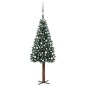 vidaXL Árbol de Navidad delgado con luces y bolas verde 180 cm vidaXL Árbol de Navidad delgado con luces y bolas verde 180 cm