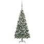 vidaXL Árbol de Navidad helado con luces, bolas y piñas 210 cm vidaXL Árbol de Navidad helado con luces, bolas y piñas 210 cm