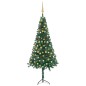 vidaXL Árbol de Navidad artificial de esquina LED y bolas verde 180 cm vidaXL Árbol de Navidad artificial de esquina LED y bolas verde 180 cm