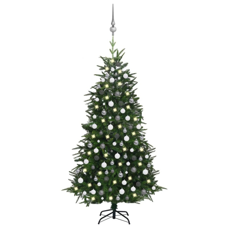 vidaXL Árbol de Navidad artificial con LED y bolas PVC&PE verde 210 cm vidaXL Árbol de Navidad artificial con LED y bolas PVC&PE verde 210 cm