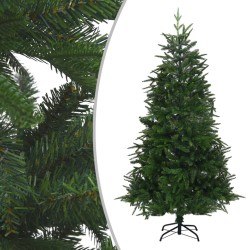 vidaXL Árbol de Navidad artificial con LED y bolas PVC&PE verde 210 cm