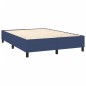 vidaXL Estructura de cama box spring tela azul 140x200 cm