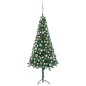 vidaXL Árbol de Navidad artificial de esquina LED y bolas verde 120 cm vidaXL Árbol de Navidad artificial de esquina LED y bolas verde 120 cm