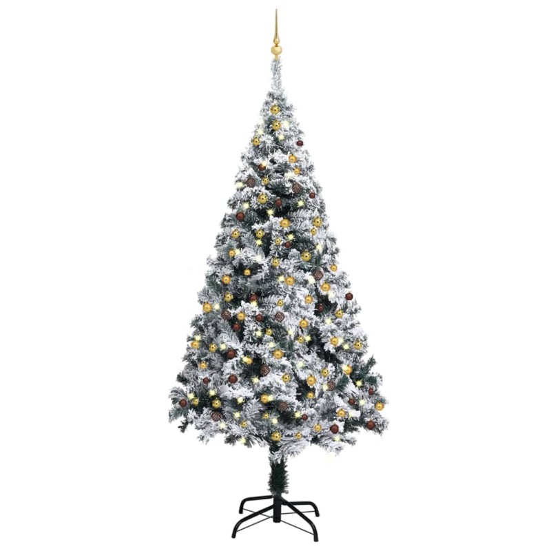 vidaXL Árbol de Navidad preiluminado con luces y bolas verde 240 cm vidaXL Árbol de Navidad preiluminado con luces y bolas verde 240 cm