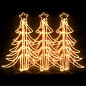 vidaXL Figura árbol Navidad plegable 3 pzas blanco cálido 87x87x93 cm vidaXL Figura árbol Navidad plegable 3 pzas blanco cálido 87x87x93 cm