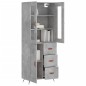 vidaXL Aparador alto madera contrachapada gris hormigón 69,5x34x180 cm vidaXL Aparador alto madera contrachapada gris hormigón 69,5x34x180 cm