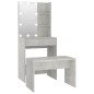 vidaXL Juego de tocador con LED madera contrachapada gris hormigón vidaXL Juego de tocador con LED madera contrachapada gris hormigón
