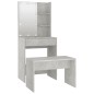 vidaXL Juego de tocador con LED madera contrachapada gris hormigón vidaXL Juego de tocador con LED madera contrachapada gris hormigón