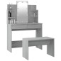vidaXL Juego de tocador con LED madera contrachapada gris Sonoma vidaXL Juego de tocador con LED madera contrachapada gris Sonoma
