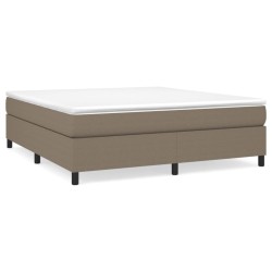 vidaXL Estructura de cama box spring tela gris taupe 180x200 cm