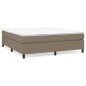 vidaXL Estructura de cama box spring tela gris taupe 180x200 cm