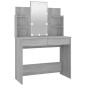 vidaXL Juego de tocador con LED madera contrachapada gris Sonoma vidaXL Juego de tocador con LED madera contrachapada gris Sonoma