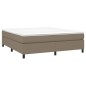 vidaXL Estructura de cama box spring tela gris taupe 180x200 cm