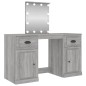 vidaXL Tocador con LED color gris Sonoma 130x50x132,5 cm vidaXL Tocador con LED color gris Sonoma 130x50x132,5 cm
