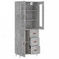 vidaXL Aparador alto madera contrachapada gris hormigón 69,5x34x180 cm vidaXL Aparador alto madera contrachapada gris hormigón 69,5x34x180 cm
