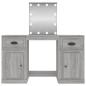 vidaXL Tocador con LED color gris Sonoma 130x50x132,5 cm vidaXL Tocador con LED color gris Sonoma 130x50x132,5 cm