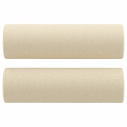vidaXL Cojines decorativos 2 uds tela crema 15x50 cm
