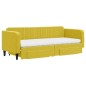 vidaXL Sofá cama nido con cajones terciopelo amarillo 80x200 cm vidaXL Sofá cama nido con cajones terciopelo amarillo 80x200 cm